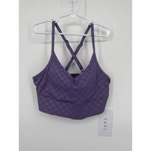 NWT Tavi Sculpt Boost Bra Women XS Grape Abstract Crisscross Straps Romance Sexy